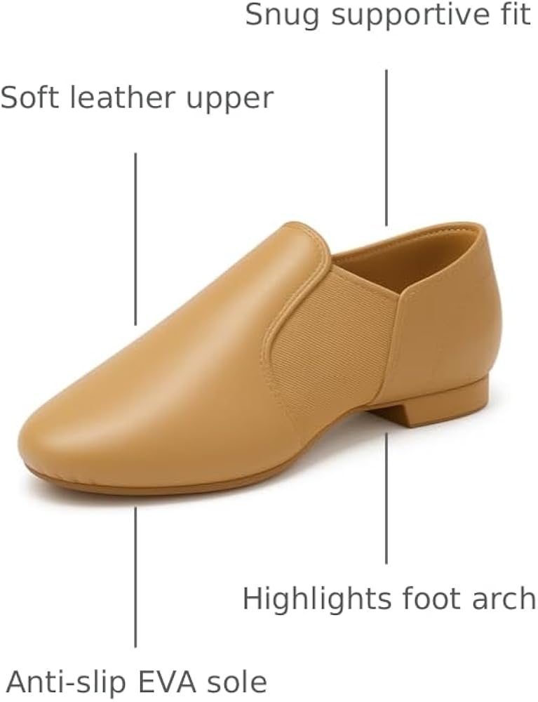 Amazon.com | Leather Jazz Shoes for Girls and Boys, Slip On, EVA