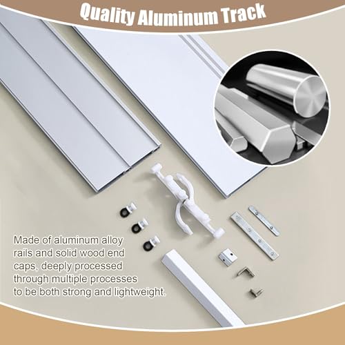 Cenefa de cortina con riel doble de aluminio para pared 6
