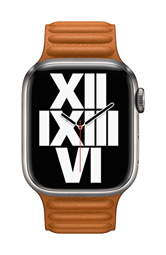 Image of Apple Watch Band - Leather Link - (41mm) - Golden Brown - Medium /Large