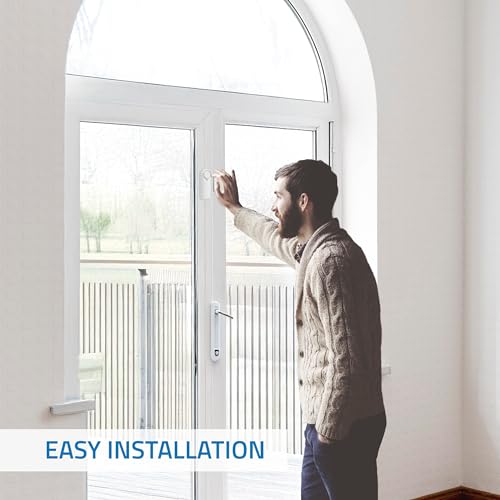 Miniatura 3 de Nivian Alarma De Puerta Inteligente Wifi, Sensor Magnético Para Puertas, Inalámbrico Con App Móvil, Notificaciones En Tiempo Real, Botón Manual, Sirena 100db Pack 3