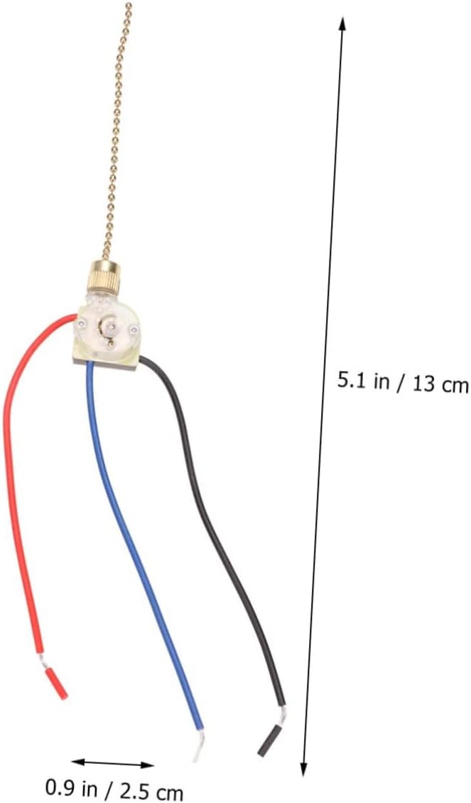 2pcs Ceiling Fan Pull Chain Light Switch Easy Install Ceiling Fan Zipper off Switch Pull Chain Replacement Parts