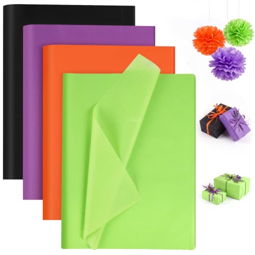 Image of woric 160 Sheets Halloween Tissue Paper for Gift Bags 20 x 14 Inch