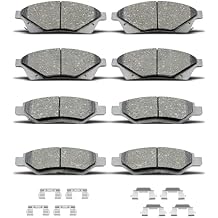 D1422 D1337 8pcs Ceramic Front Rear Brake Pads Set With Clips Fit For 2010 2011 2012 2013 2014 2015 2016 Cadillac Srx,For 2011 Saab 9-4x