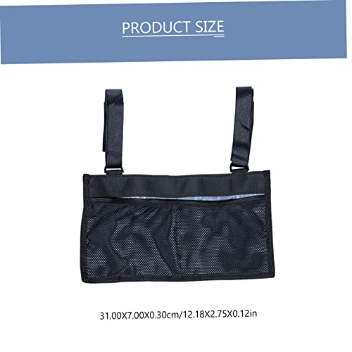 Showeroro Wheelchair Hanging Bag Mesh Backpack Purse Accessories Mesh Organizer Bags Wheelchair Armrest Organizer Wheelchair Accessories Wheelchair Tote Pouch Hanging Pouch #TOP6