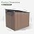 Aoxun 7x5.3 FT Lean to Shed - Metal Storage Garden Shed with Sloped Roof, Lockable Doors & Single Door, Outdoor Bike Shed for Backyard, Patio, Poolside (Brown)