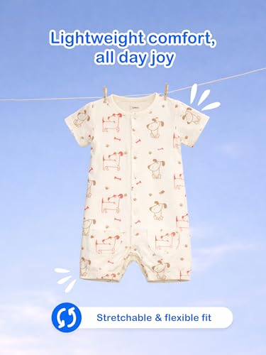 Image of Kidbea Cotton Baby Romper | Cute Printed Bodysuit Infant Kids Casual Wear