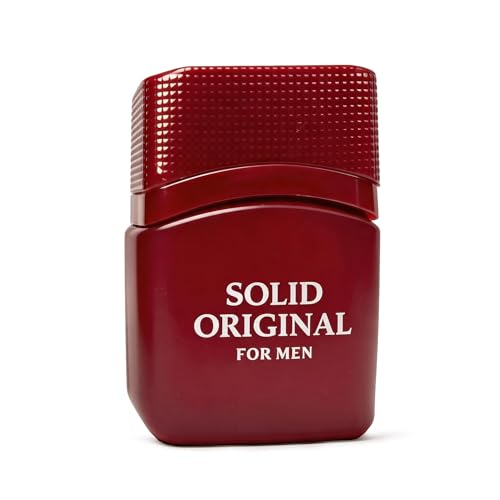 Image of AFLUXE Solid Original Red Eau de Parfum for Men, Fresh Fruity Woody Cologne with Apple, Patchouli & Vanilla Notes, Long Lasting Masculine Fragrance, 3.4 Fl Oz (100ml)