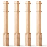 Wonderjune 4-Pack Red Oak Box Newel