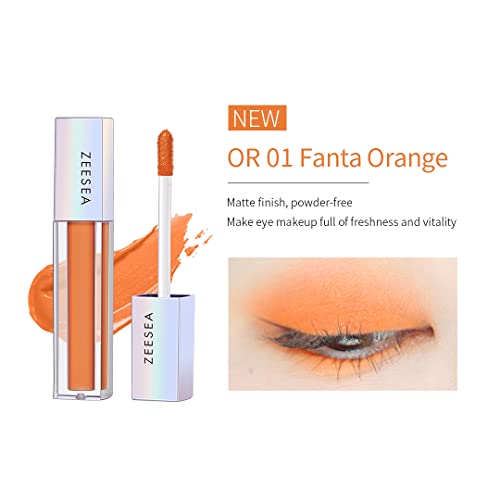 Zeesea Glitter Galaxy Colored Liquid Eyeshadow, Dazzling Shimmer Eye Makeup, High Pigmented & Long Lasting (Or01) #TOP1