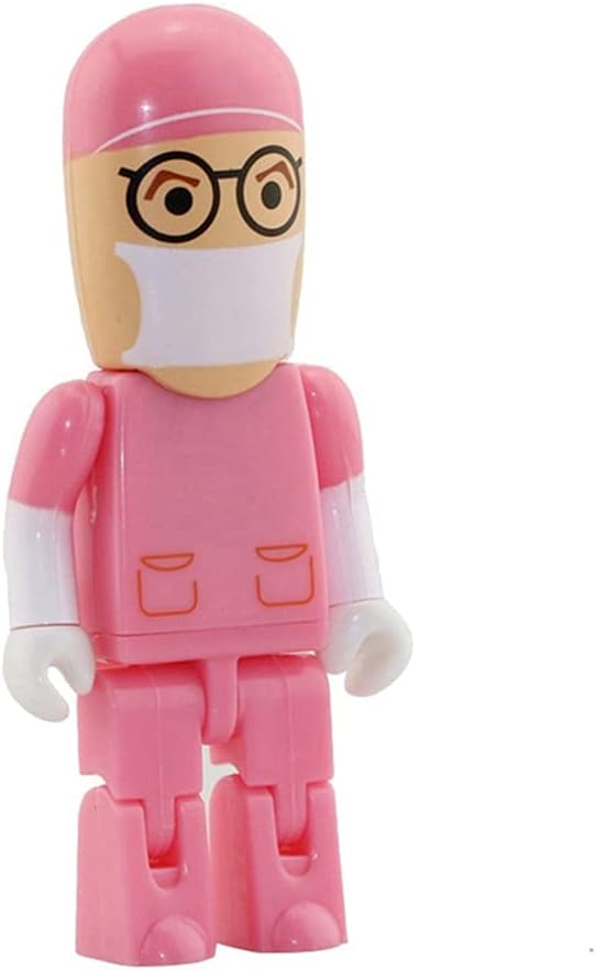 32GB Doctor And Nurse Shape USB 2.0 Flash Drive USB Flash Drive PenDrive Memorias USB Memory Stick USB Drive USB Flash Disk Thumb Drive U Disk Pen Drive USB Stick (Pink)