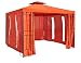 Produktbild habeig Pavillon Seitenteile TERRAKOTTA orange mit Fenster & Reißverschluß an JEDER Seite Pavillion