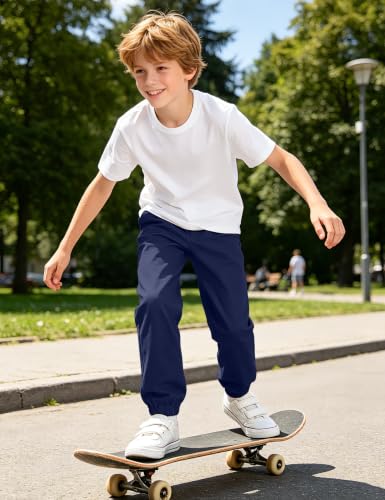 Image of KEREDA Boys Uniform Pants Twill Pull On Jogger Pants Boys School Clothes