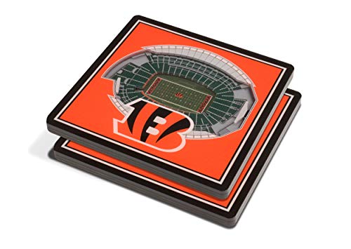 YouTheFan NFL Cincinnati Bengals 3D StadiumView Coasters - Paul Brown Stadium