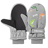 🧤【Regalo atractivo】 Los patrones clásicos de dinosaurios y unicornios son muy populares entre niños y niñas, y guantes de esquí invierno puede ser un gran regalo para los niños en invierno, les encantará porque se ve bien y los mantiene calientes.