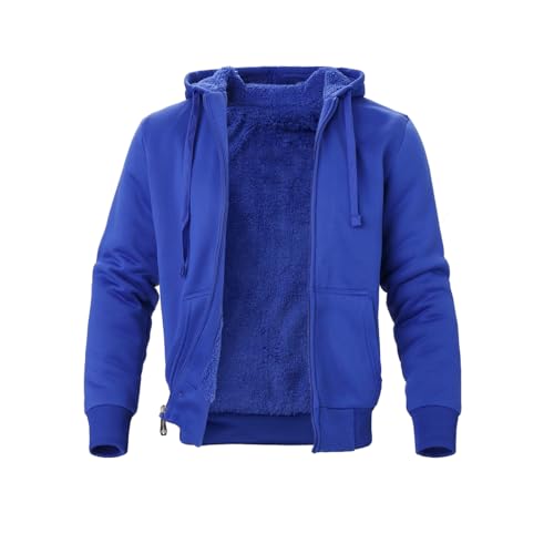 Image of TanBridge Plaid Flannel Hoodie Sherpa Fleece Lined Shirt Jacket Cotton Hoodies Zip Up Winter Warm Coat
