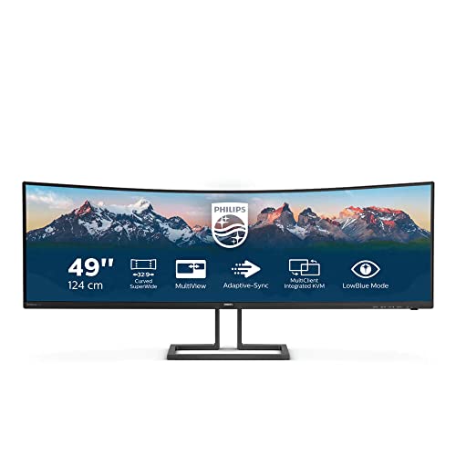 Philips Monitor 498P9Z/00-49 DQHD, 165Hz, 5ms, VA, FreeSync Premium, FlickerFree, Low Blue Light (5120×1440, 450cd/m, HDMI 3×2.0, Displayport 1×1.4)