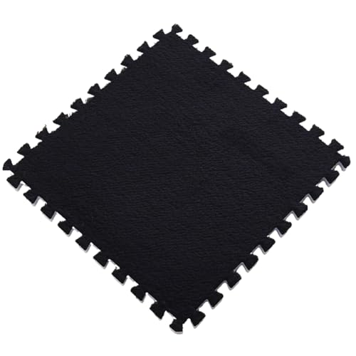 Tapete de Espuma para el Suelo; 30x30x1 cm; Suelos de Espuma, Alfombras Antideslizante, Entrelazado, para el Hogar, Gimnasio, Jaula de Mascotas, decoración del hogar,Negro,9pcs