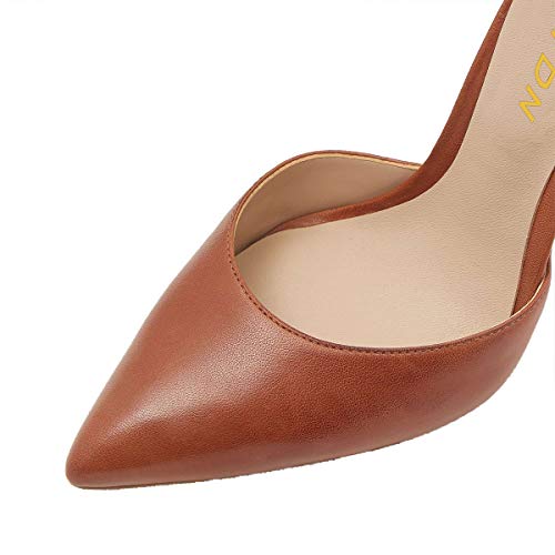 YDN Women Closed Pointed Toe Ankle Strap Pumps Chunky High Stacked Heels D'Orsay Dress Party Shoes3