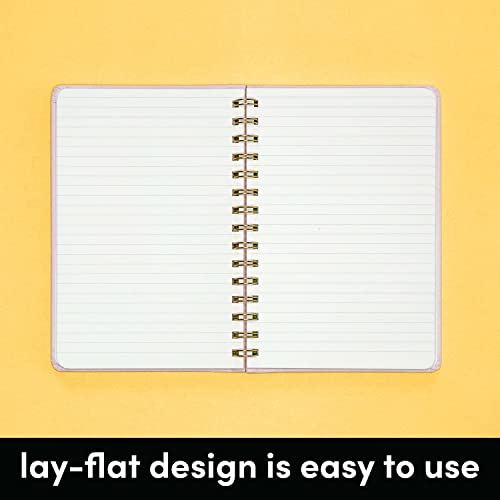 PAPERAGE Lined Spiral Journal Notebook, (Blush), 160 Pages, Medium 5.5 inches x 8 inches - 100 GSM Thick Paper, Hardcover, Double-Wire Spiral Journal & Notebook - Image 4