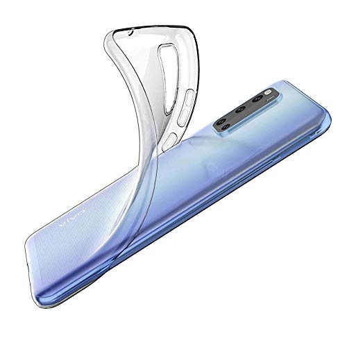 Image of Case Creation for vivo v19 pro Premium Imported 0.3mm Crystal Clear totu Silicone Transparent Flexible Soft Corner Protection with TPU Slim Back case Color Cover for vivo v19 pro - Transparent
