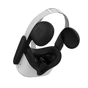 AMVR VR siliconen gezichtsdeksel en oorbeschermers voor Oculus Quest 2 headset, zweetbestendige waterdichte anti-vuile…