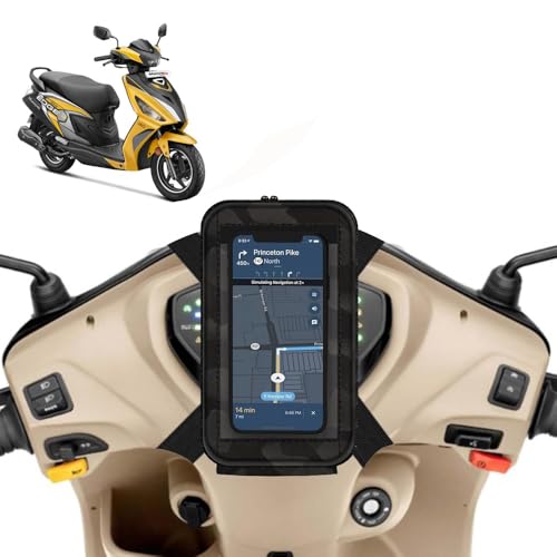 Image of Universal Mobile Holder /Stand /Mount Pouch for Scooters Scooty for Maestro Edge 125 (Black