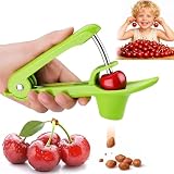 Kirschentkerner, Entkerner Kirschen, Pflaumenentkerner, Oliven Entkerner, Kirschenentkerner Edelstahl, Obstentkerner für Schnell Entfernen Früchtsteinen