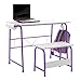 SD Studio Designs Project Center, 55127 Craft Table Play Desk with Bench, Purple/Spatter Gray, 37.75