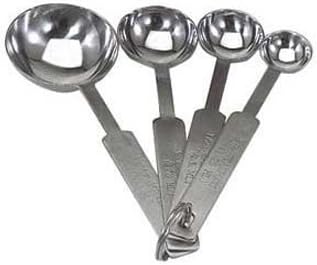Set of stainless steel measuring spoons
