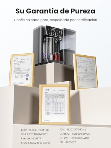 Miniatura 4 de Jimmy R9 Pro Sistema De Ósmosis Inversa Para Encimera, Filtro De Agua Con Dispensador De Agua Caliente Y Fría, 7 Etapas De Filtración Uv, Calentamiento Rápido, Pantalla Inteligente Tds