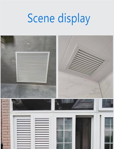 Ventilated Louvered Door Panel with 45° Angled Blades for Kitchen Cabinets, Wardrobes, Meter Boxes - 40x20cm (15.7x7.9) - Enhances Airflow & Style
