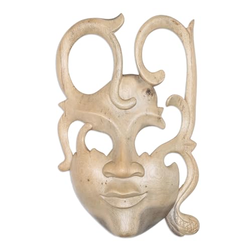 Black Jollini Miniature Ceramic Venetian Mask