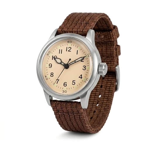 PRAESIDUS A-11 �T�[�r�X�E�H�b�` �����Y 38mm �~���^���[�����r���v �z���C�g�_�C�����ƃu���E���i�C�����X�g���b�v, �A�C�{���[�_�C����/�u���E��N�X�g���b�v�B, Tom Rice A-11 (38mm), �����~���^���[�E�H�b�`�B