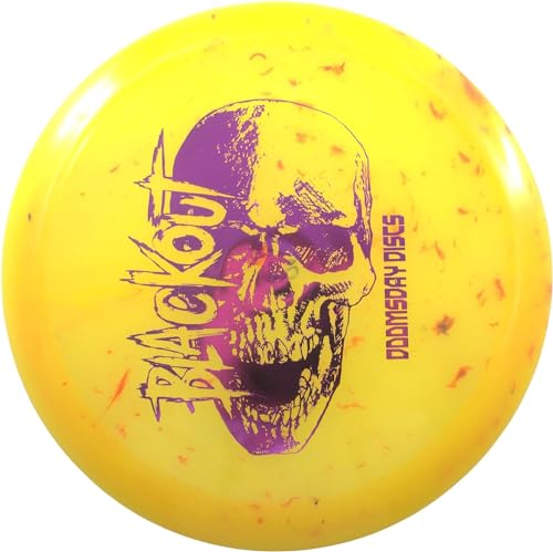 DOOMSDAY DISCS Blackout Disc Golf Fairway Driver | Gummy Premium Plastic | Precision Control with Ease (170-176 Grams)
