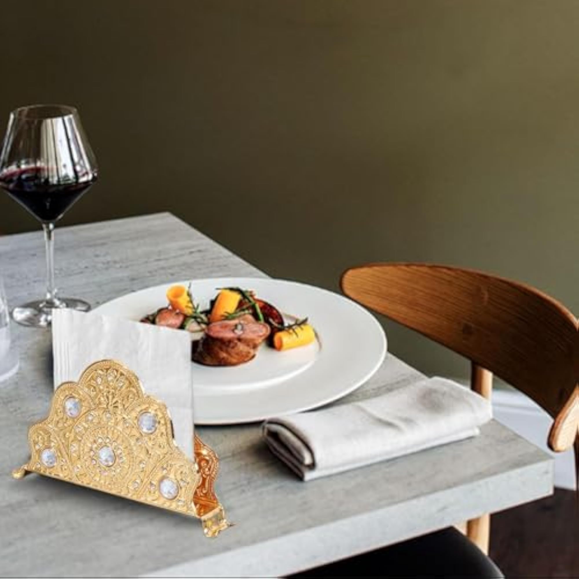 Napkin Holder for Table, Elegant Paper Napkin Storage