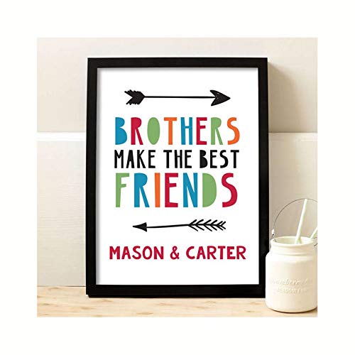 culbutomind Impression personnalisée pour chambre de garçon, décoration de chambre de frère, cadeau pour enfants, décoration de salle de jeux Cover