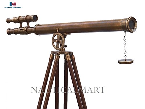 NauticalMart Floor Standing Antique Brass Griffith Astro Telescope 64" Vintage