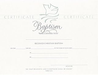 Baptism Certificate - Premium, Pearl Foil Embossed