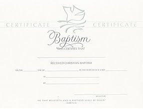 Baptism Certificate - Premium, Pearl Foil Embossed