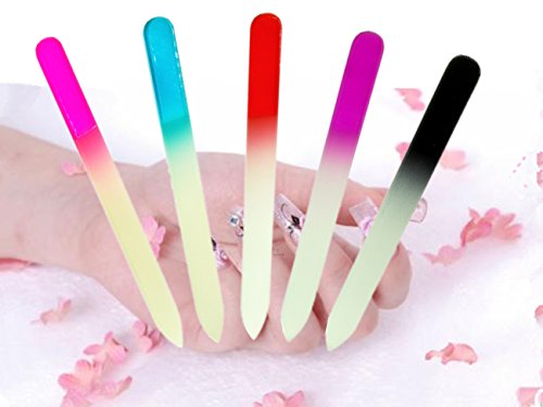 KADS Glasnagelfeile inklusive hochwertigem Etui, für perfekte Nagelpflege Nagelfeile aus Glas/Kristall-Nagelfeile…