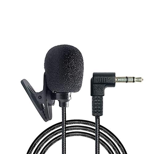 マイクロフォン ミニクリップ ブラック 拡声器やパソコンに接続 アクセサリー