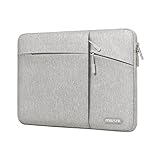MOSISO Laptop Sleeve Bag Compatible with MacBook Air 13 inch M2 M1 2023-2018 / Pro 13 inch M2 M1 2023-2016, Surface Pro 8/7/6/X/5/4/3 with Horizontal Vertical&Right Bevel Pockets, Gray