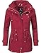 Produktbild Marikoo Damen Übergangsjacke Baumwolljacke mit Kapuze Nyokoo Rot Dots Gr. XL