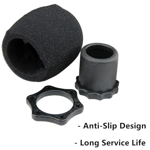 6 Pcs Anti-Roll Device for Handheld Microphones, Anti-Roll Ring Fits Standard Size Wireless Microphone Shakeproof Handheld Microphone Hexagonal Rings for KTV Device Equipment, 38mm, Black - Thumbnail 4