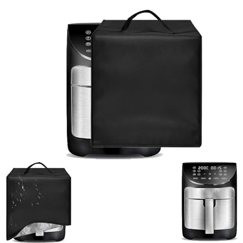 Image of Air Fryer Dust Cover for Gourmia GAF716 7Qt Digital Air Fryer,13.4 inchDx10.6 inchWx13.8 inchH, Reusable 600D Nylon w /12m Aluminum Foil, Heavy Duty Appliance Cover, Heat Resistant, Waterproof, Dustproof
