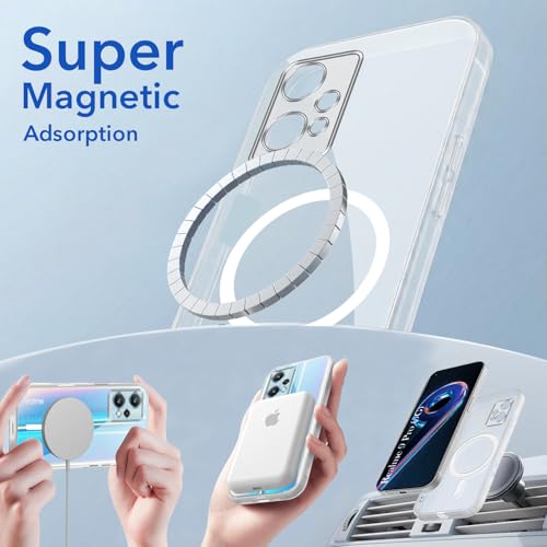 Image of Jkobi Lifetime Anti-Yellow MagSafe Compatible Clear Back Cover Case for Realme 9 Pro (Sleek Hard Crystal | Shockproof and Camera Protection)