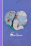 Corinne: Cahier personnalisé | Fox avec coeur | Couverture souple | 120 pages | vide | Notebook | Journal intime | Scrapbook | idée cadeau