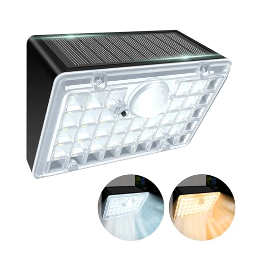 TOTHDATE 39 LEDs Solar Security Light with Motion Sensor, Solar Wall Light IP65 Waterproof 1200mAh Garden Light for Front Door Yard Garage Garden Fence