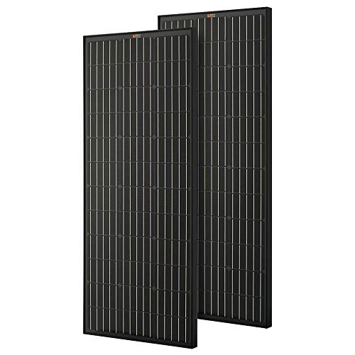 RICH SOLAR Premium 2 x 100 Watt 12 Volt Monocrystalline Solar Panel All Black