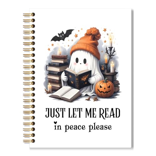 Carnet à spirales Just Let Me Read - Cadeau original d'Halloween pour lecteur